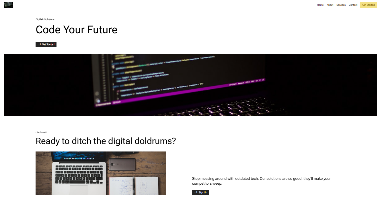 Case study visual of a website design