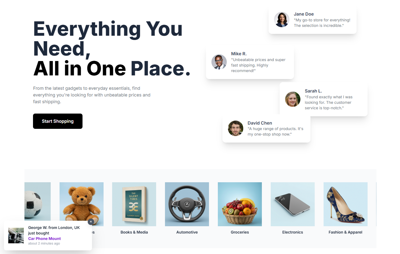 E-commerce store for Nexus