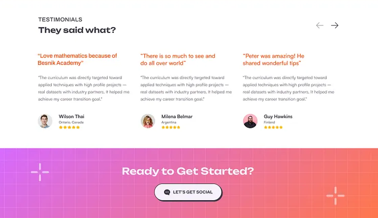 Landing page design 3